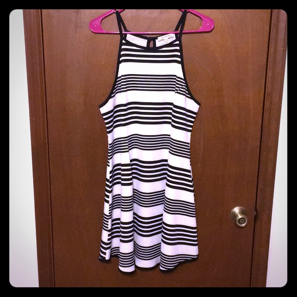 Black and white stripped dress